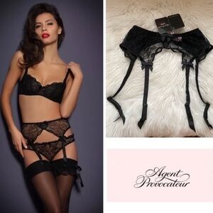 New! AGENT PROVOCATEUR Love Lace Suspenders